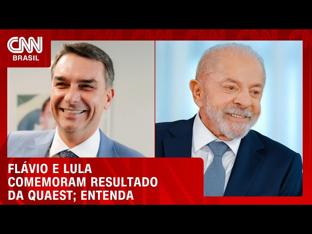 Flávio Bolsonaro exalta liderança; Lula, menor rejeição em pesquisa Quaest | CNN 360°