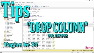 TUTORIAL TIPS SINGKAT DROP COLUMN DI SQL SERVER