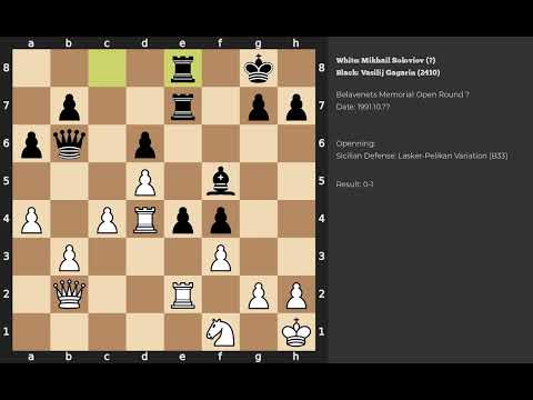Mikhail Soloviov - Vasilij Gagarin | Sicilian Defense: Lasker-Pelikan Variation | 1991