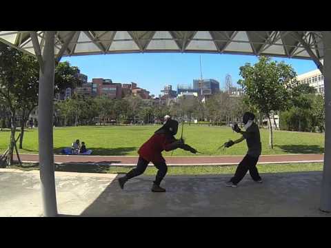 Renaissance rapier sparring 12 (rapier & dagger versus sidesword & buckler)