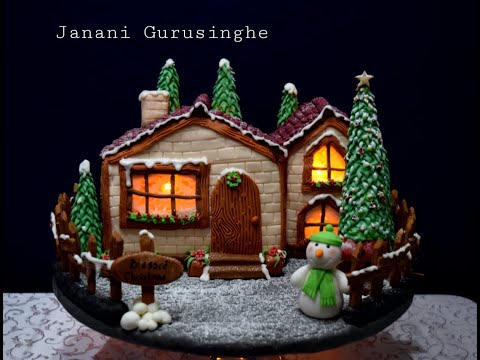 Beautiful house cake for blessed Christmas (full cake tutorial)