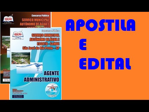 Edital e Apostila Concurso SeMAE São José do Rio Preto SP 2015 Agente Administrativo