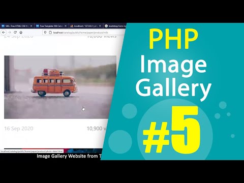 PHP Image gallery website from HTML template Tutorial Part05 | MVC OOP | Quick programming