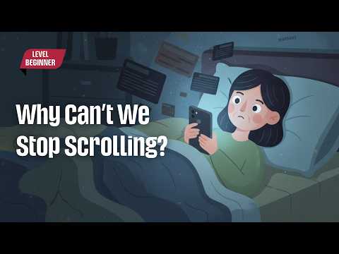 Doomscrolling – Why Do We Love Bad News Before Bed? | Easy English Conversation for Beginners | 02