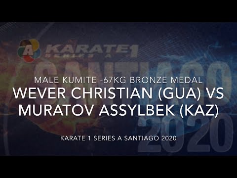 Bronze 🥉 Male Kumite -67kg Wever Christian (GUA) VS Muratov Assylbek (KAZ) Karate 1 2020