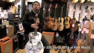 Video thumbnail for Dobro Model 33D circa 1971 at Fret Music by FretMusicSouthampton