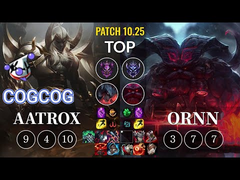 RJ Cogcog Aatrox vs Ornn Top - KR Patch 10.25