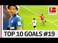 Top 10 Goals - Players with Jersey Number 19 - Sane, Werner, Götze & Co.