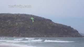 preview picture of video 'Kitesurfing strong winds Palm Beach Australia'