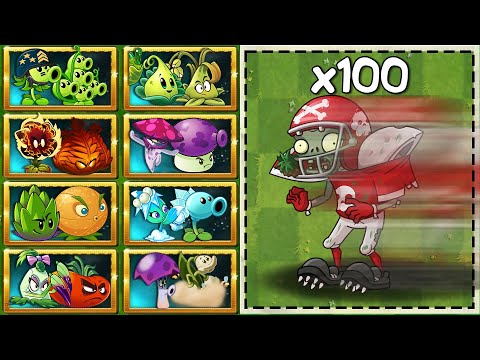 Random 36 Best Pair Team Plants vs 100 All-Star Zombies - Who Will Win? - PvZ 2 Challenge