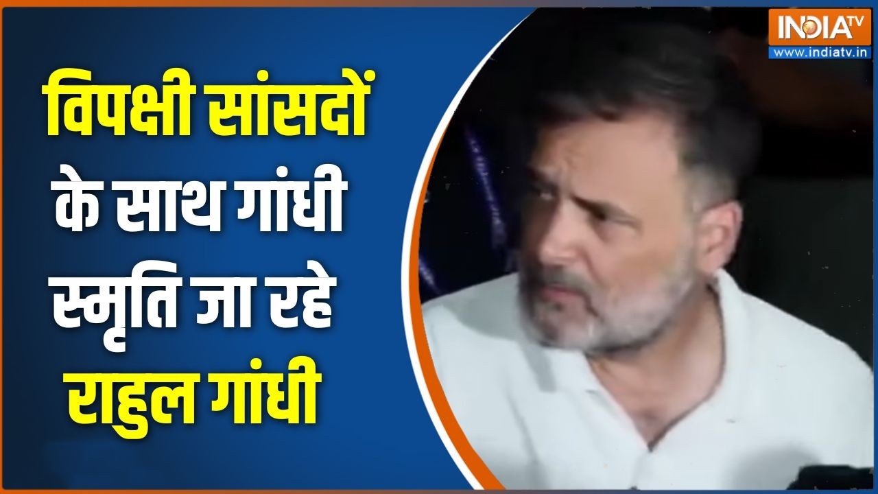 Rahul Gandhi March : विपक्षी सांसदों के साथ गांधी स्मृति जा रहे रा