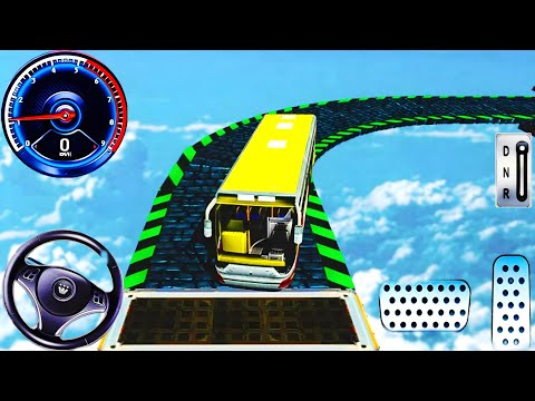 Vertical Impossible Bus Mega Ramp - Bus Stunt Tracks Racing 3D - Android GamePlay