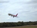 Delta pink 757 doing a dirty low fly by