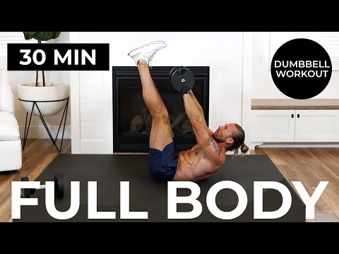 30 Minute FULL BODY Dumbbell Workout with Cool Down | No Repeat | Strength & Tone