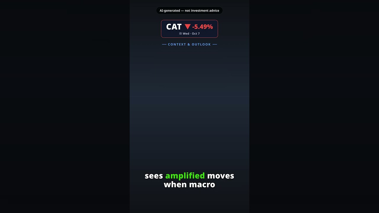 Por que a ação da Caterpillar desce hoje? CAT -5.49% (7 out)