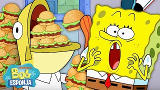 Bob Esponja | Personagens do Bob Esponja Comendo DEMAIS por 30 Minutos Direto 😱 | Português