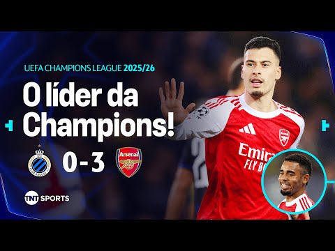 Gols e lances de Club Brugge x Arsenal