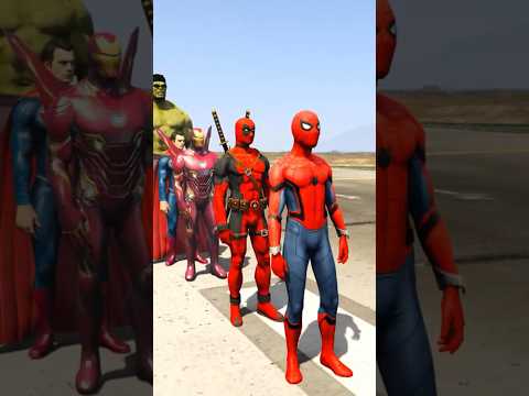 💪WHO'S THE STRONGEST? HULK VS IRONMAN VS SUPERMAN VS SPIDERMAN #shorts #spiderman #hulk #ironman