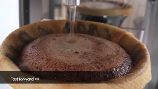 Brewing coffee in Kono Style using OTFES Automatic Pour-over Coffee System