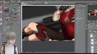 【お絵かき雑談】ファンアート描くその３の２【Vtuber】