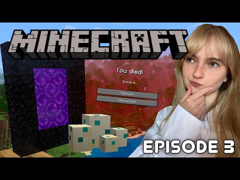 The Nether and Turtle EGGS!?! | Playing Minecraft for the First Time! | Episode 3