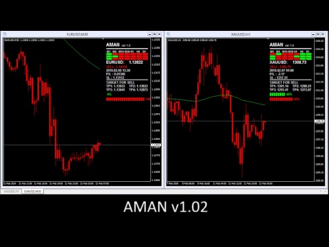 Aman v1.02 Live Metatrader 4 EUR XAU FOREX LIVE FORECAST (11/02/2019)