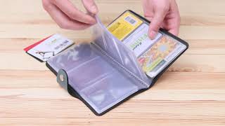 Візитниця велика Shvigel 13906 шкіряна синя