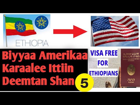 Biyyaa Ameerikaa Karaalee Ittiin Deemtan Shan (5) | 5 ways to come to america |