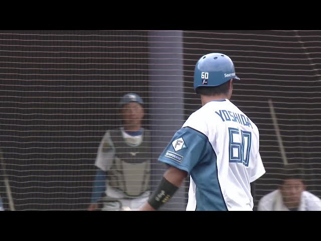 【ファーム】高めを振り抜いた!! ファイターズ・吉田賢吾 タイムリー3ベースヒットを放つ!! 2025年9月15日 北海道日本ハムファイターズ 対 横浜DeNAベイスターズ
