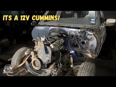 Square Body Cummins Swap Engine Mounts and Crossmember Install - 1986 Chevy K30 Build Ep.12