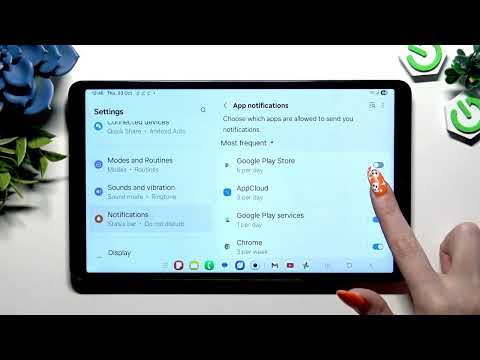 SAMSUNG Galaxy Tab A11+ 5G – How to Turn On or Off App Notifications