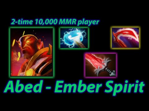 Abed - Ember Spirit - First Player to reach 10,000 Solo MMR (DOTA 2 gameplay)