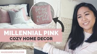 Cozy Textures and Millennial Pink Style | Home Decor Haul