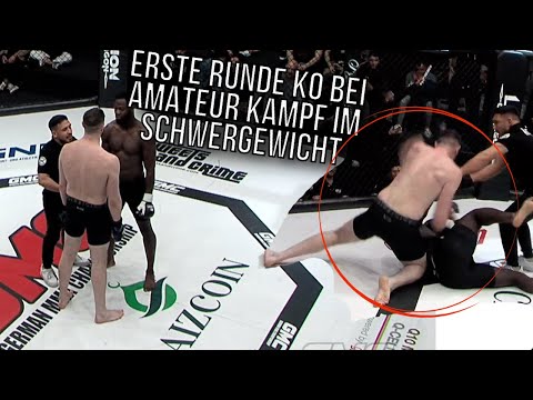 ERSTE RUNDE KO BEI AMATEUR KAMPF IM SCHWERGEWICHT 😳😳