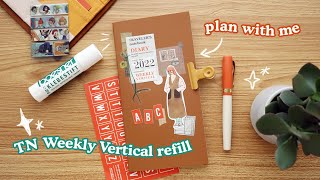 Plan with Me: Traveler's Notebook Weekly Vertical refill 🌞 | Abbey Sy