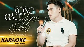 Karaoke Vọng Gác Đêm Sương - Trọng Hải | Tone Nam
