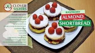 Raspberry almond shortbread