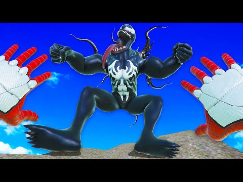 Spiderman Throws VENOM off a CLIFF... (Bonelab VR Mods)