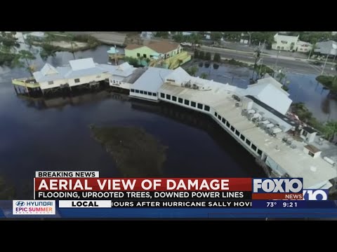 Drone video shows Sally's destruction in Baldwin County