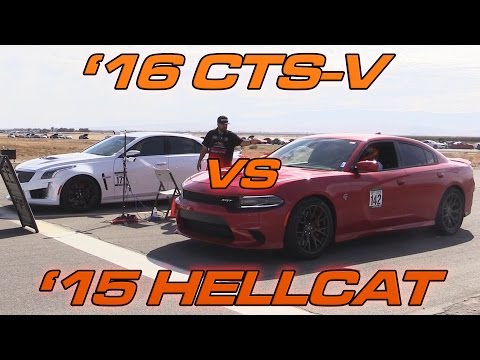 2016 Cadillac Cts V Vs 2015 Dodge Charger Hellcat Drag