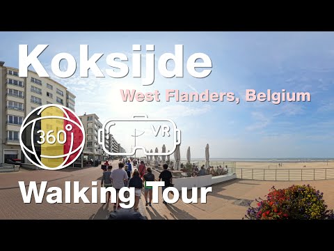 360° VR | Koksijde, Belgium | Seaside Promenade Zeedijk (2024)