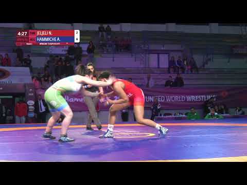 Round 1 WW - 65 kg: N. JELJELI (TUN) v. A. HAMMICHE (ALG)
