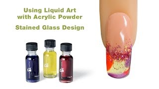Stained Glass Design - Using Young Nails Liquid Art & Acrylic Powder