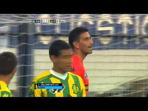 Gol de Ortíz e/c. Gimnasia LP 1 - Aldosivi 1. Fecha 9. Primera División 2015. FPT.