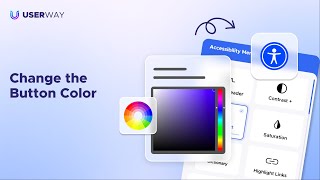 How to change the UserWay widget button color