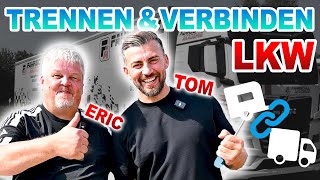 LKW Trennen & Verbinden eines CE Anhängers mit TIPPS | Lastkraftwagen Klasse CE einfach gemacht  🚛🔗