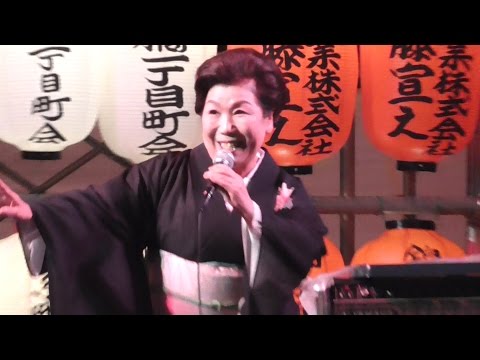 第34回すみだ錦糸町河内音頭大盆踊り　2015年　三原佐知子（炭坑節・河内音頭）　 Kawachi Ondo (bon odori) in Kinshicho, Tokyo