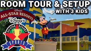 Disney's All Star Sports Resort Room Setup & Tour | How We Set Up Our Disney Hotel Room with 3 Kids