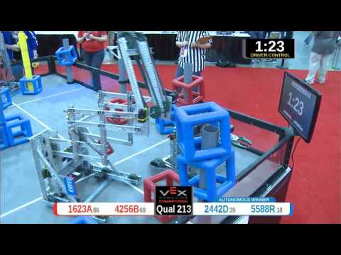 2015 VRC Engr Q213 - 1623A 4256B vs 2442D 5588R - 42 to 56 - VEX Worlds 2015 - Engineering Division