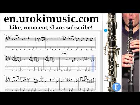 How to Play Clarinet The Pink Panther - Theme Song Tabs Part#2 um-i352